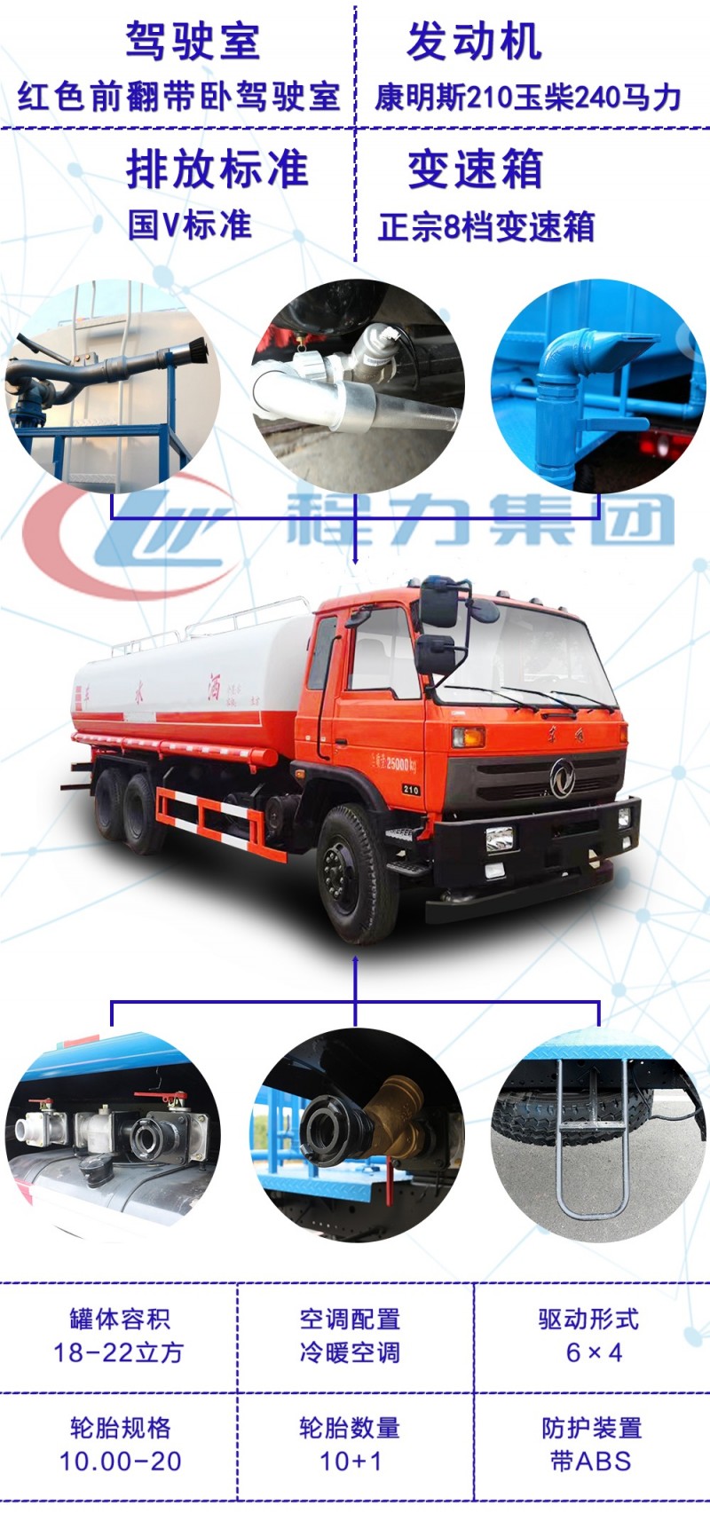 東風(fēng)153后八輪灑水車（18-22方）